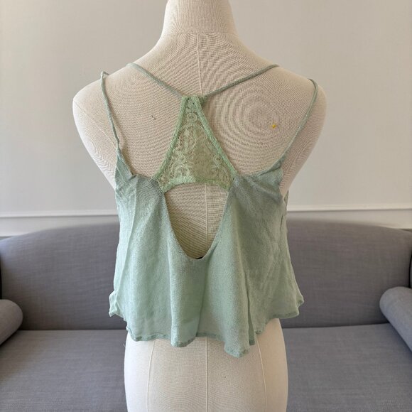 Turquoise Crop Top - Urban Outfitters Size Small - Picture 2 of 3